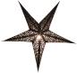 Preview: Baby Kala Black / Silverglitter - Foldable glowing Paperstar with 5 points, 40 cm